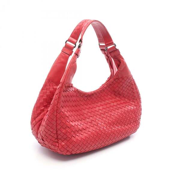 BOTTEGA VENETA Red Leather Intrecciato Shoulder Bag - Picture 2 of 10